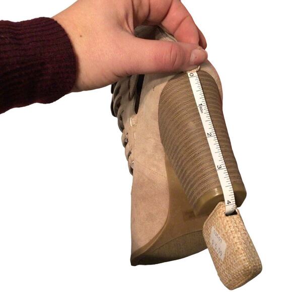 Guess suede Open toe block heel booties sz 9.5 M - Picture 4 of 5